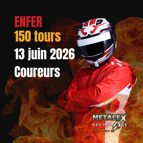 13 juin 2026 - Enfer Métalex 150 tours - COUREURS