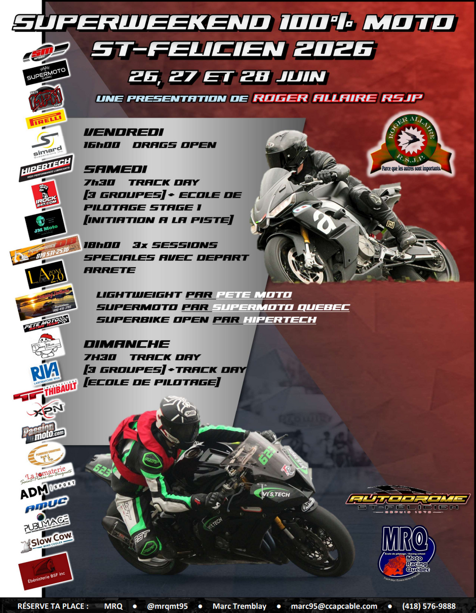 26-28 juin 2026 - Super Week-End 100% Moto - Spectateurs